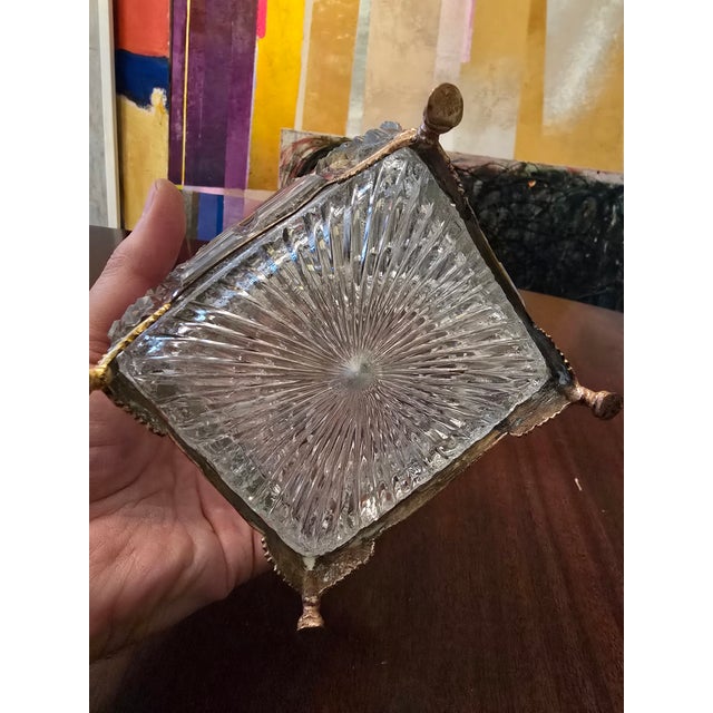Traditional Early 19th Century Antique Baccarat Style French Empire Crystal Jewel Box For Sale - Image 3 of 12