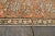 1920s Antique All Over Geometric Floral Terra Cotta & Blue Hand Knotted Wool Wide Runner Rug - 6’9” x 14’6” For Sale - Image 9 of 11