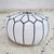 Art Deco Moroccan Leather Moroccan Pouf Cover For Sale - Image 3 of 6