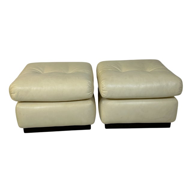 Cassina Ottomans, 1980s, Set of 2 For Sale