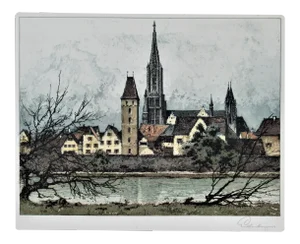 Josef Eidenberger, Ulm on the Danube, Circa 1950