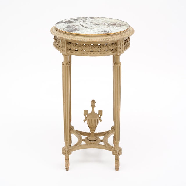 Wood French Painted Antique Gueridon For Sale - Image 7 of 9