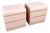Postmodern Pink Golds Laminate Waterfall Nightstands - A Pair For Sale