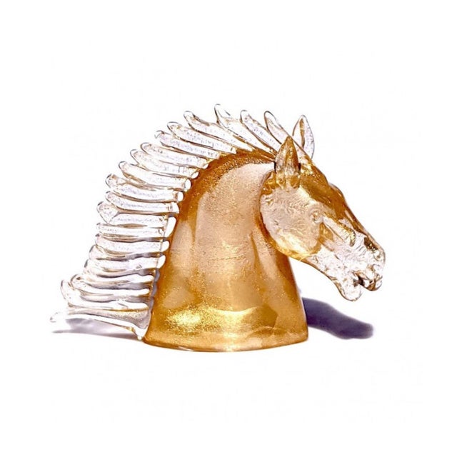 Gold Horse Head in Murano Glass from YourMurano For Sale - Image 8 of 8