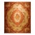 1850s Antique Beige Floral Medallion French Neoclassical European Aubusson Rug For Sale