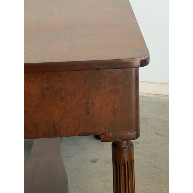 Antique Burl Walnut Desk For Sale - Image 11 of 18
