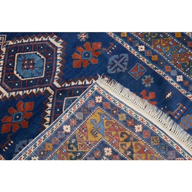 Rather than Shirvan, this west Caspian littoral scatter shows a four section pole medallion of stepped hexagons and red...