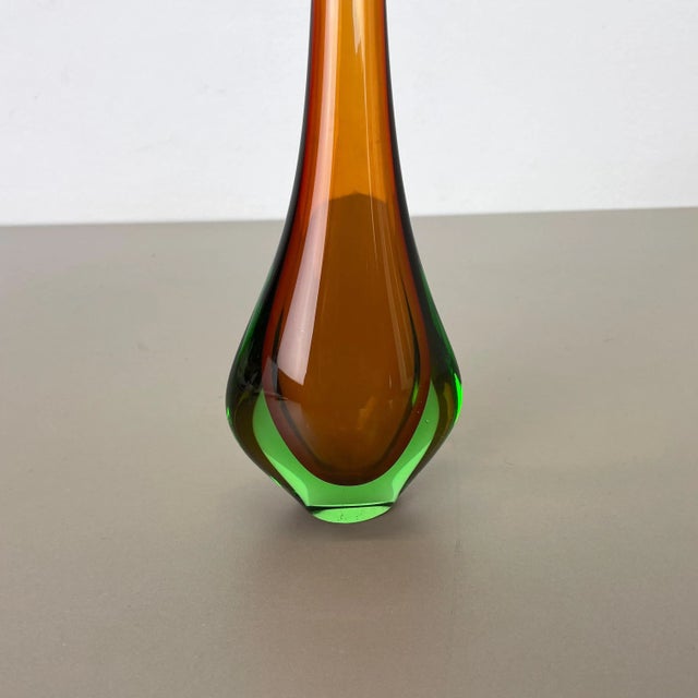 Large Murano Glass Sommerso Single-Stem Vase from Flavio Poli, Italy, 160s For Sale - Image 9 of 18