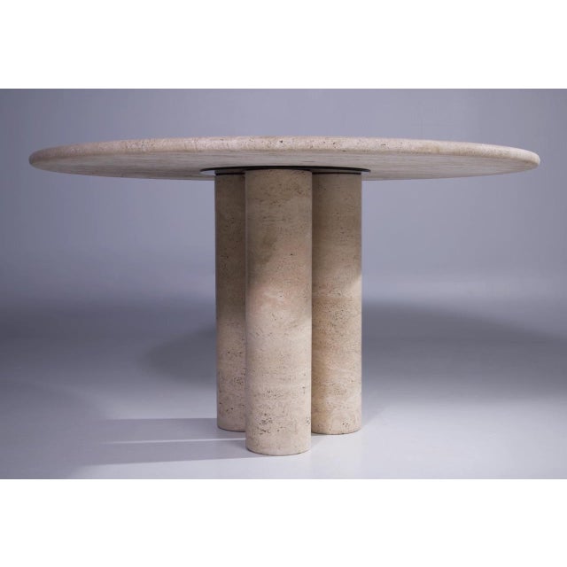 Mid-Century Modern Il Colonnato Dining Table in Travertine by Mario Bellini for Cassina, 1970s For Sale - Image 3 of 9