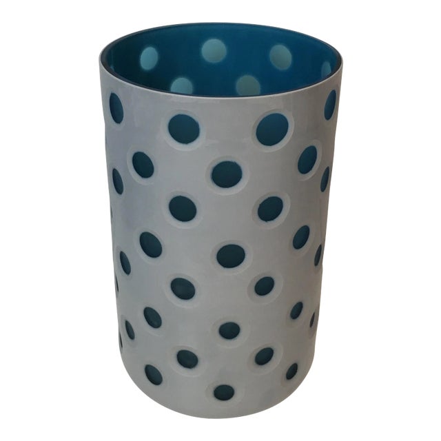 Design Overlay Glass Vase, Italy, circa 1970 For Sale