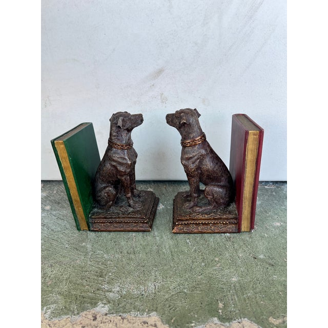 Sculpture Materials Late 20th Century Labrador Bookends Pair For Sale - Image 7 of 10
