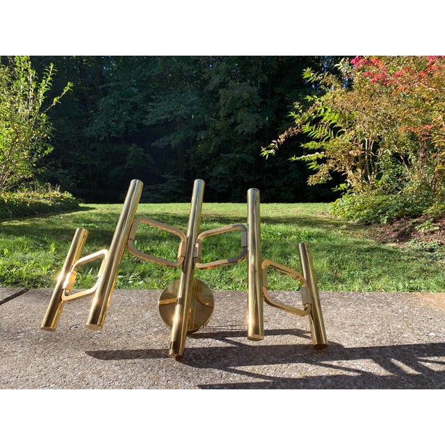 Metal Large Space Age Wall Lamp Sculpture from Maison Jansen and Sciolari, 1960s For Sale - Image 7 of 18