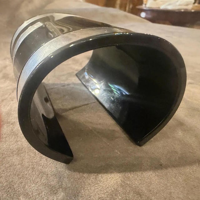 21st Century Black and Silver Bangle Bracelet the Fendista by Fendi Rome For Sale - Image 12 of 14