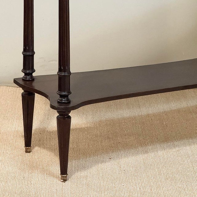 Antique French Directoire Mahogany Console With Carrara Marble Top For Sale - Image 10 of 18