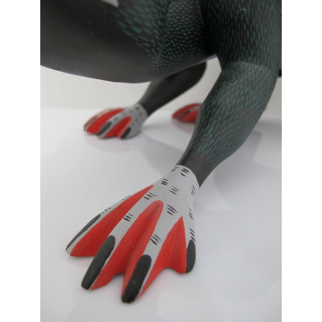 Large Alebrije Colorful Skunk Mexican Folk Art Wood Carving Figurine Sculpture For Sale - Image 11 of 14