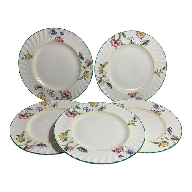 1990s Dinner Plates “Haddon Grove” by Minton Set of 5 For Sale