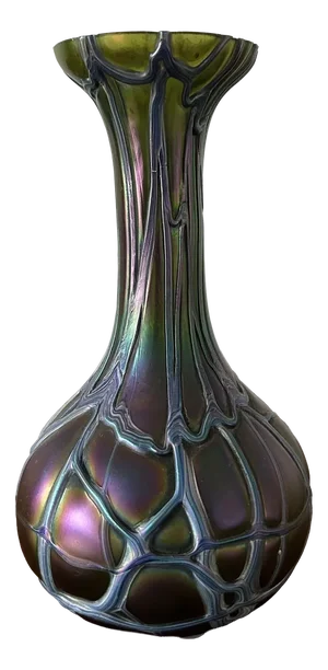 Art Nouveau Favrille Blown Glass Vase from Pallme König, Austria, 1920s