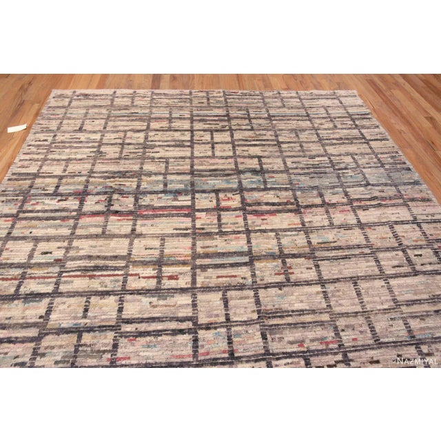2020s Nazmiyal Collection Modern Geometric Handmade Contemporary Area Rug For Sale - Image 5 of 6