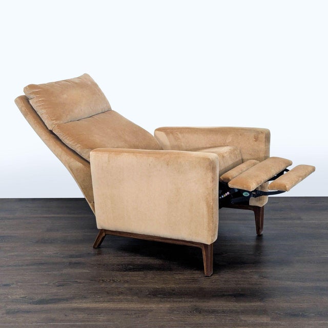 2010s Room and Board Wynton Modern Tan Recliner Lounge Chair For Sale - Image 5 of 11