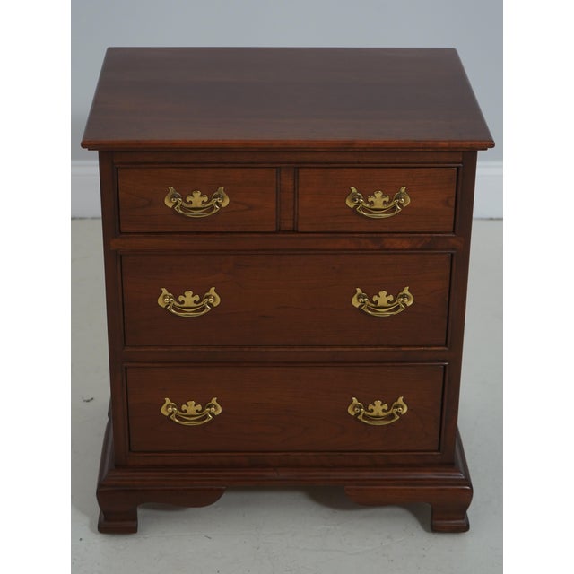 Age: C.1985 Details: Solid Cherry Dovetailed Drawer Construction High Quality Construction Solid Brass Hardware Condition:...