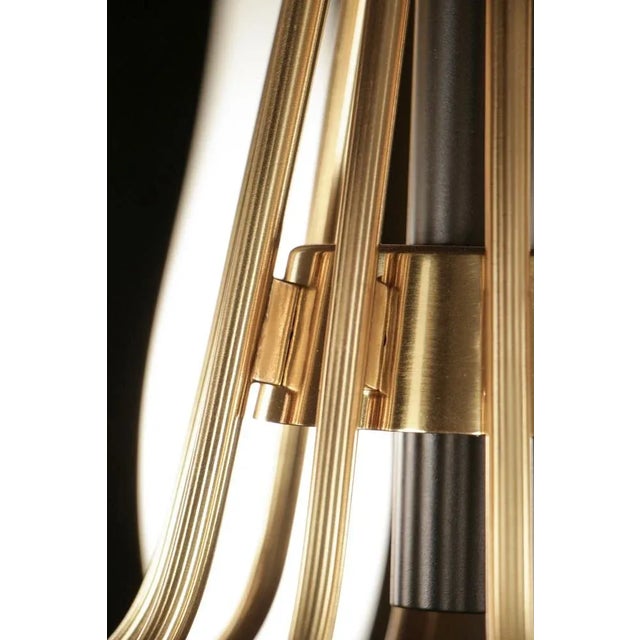 Italian Mid-Century Modern Ten Light Chandelier Attributed to Stilnovo, 1950s For Sale - Image 14 of 18