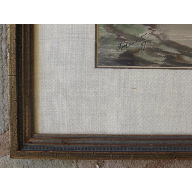 Paint Mid-Century Modern Watercolor by Gordon Muck For Sale - Image 7 of 8