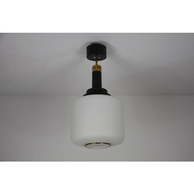 Mid-Century Modern Mid-Century Opal Glass Ceiling Lamp by Stilnovo, Italy, 1960s For Sale - Image 3 of 8