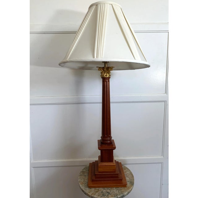 1995 David Linley Neoclassical Corinthian Column Table Lamp For Sale - Image 13 of 13