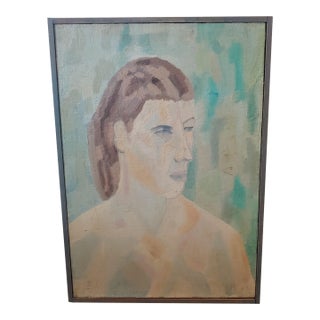 Mid 20th Century Portrait of a Woman, Framed For Sale