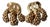 Vintage Gold-Tone Textured Cluster Clip-on Earrings For Sale