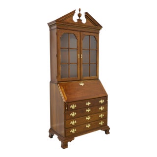 Statton Trutype Americana Centennial Cherry Chippendale Style Secretary Desk For Sale