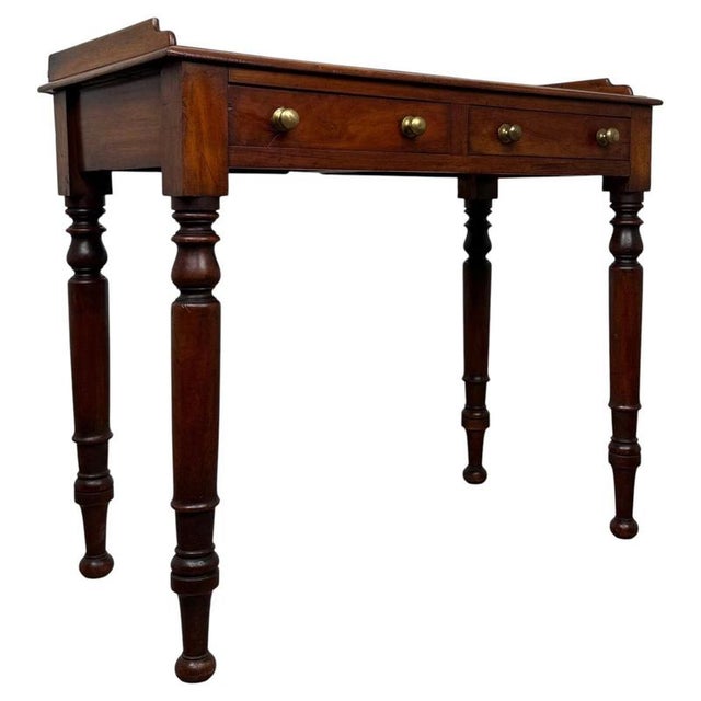 Antique 19th Century Victorian Mahogany Writing Table For Sale - Image 3 of 12
