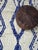 Ivory Ivory and Blue Azilal Wool Rug - 7.4 X 6.1 Ft For Sale - Image 8 of 8