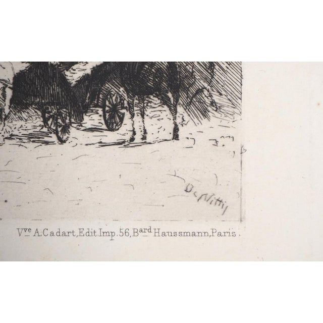 Giuseppe De Nitis, Return From a Walk, 19th Century, Etching For Sale - Image 4 of 7