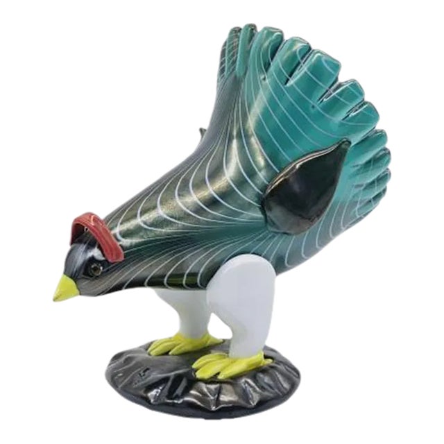1990s Glass Hen by Fulvio Bianconi for Venini, Murano For Sale
