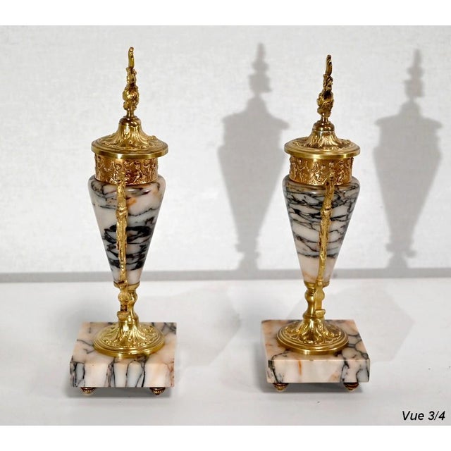 Marble and Bronze Casseroles, 1920, Set of 2 For Sale - Image 14 of 18