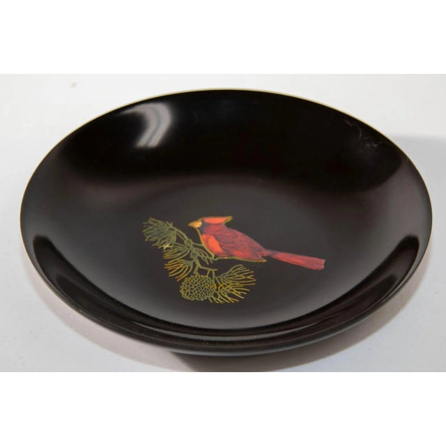 Circular Black Tray Platter Couroc of Monterey California 1960's For Sale - Image 9 of 9