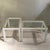 Mid-Century Modern Cream Metal & Brass Side Tables with Glass Top, 1970s, Set of 2 For Sale - Image 4 of 12