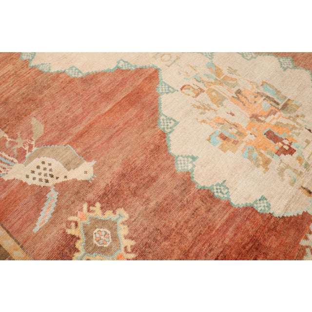 Textile Zabihi Collection Turkish Kars Large Pigeons Rug Dated 1904 - 9'5" x 11'5" For Sale - Image 7 of 12