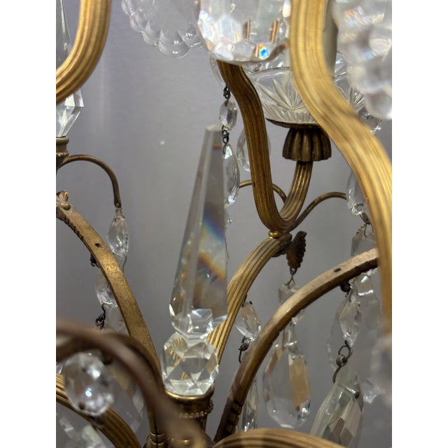 Antique Italian Crystal Chandelier For Sale - Image 10 of 14
