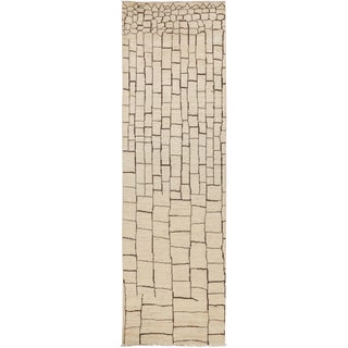 Moroccan Hand Knotted Runner - 3'7" x 11'9" For Sale
