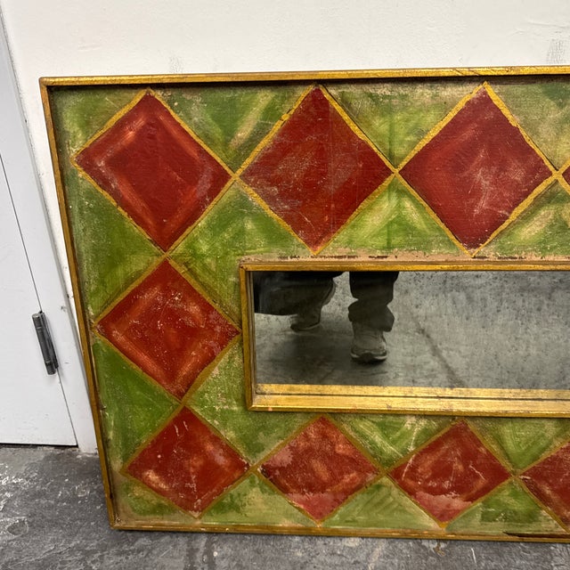 Vintage Italian Fresco Wall Mirror For Sale - Image 10 of 12