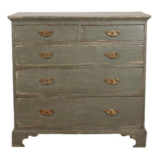 English Painted Chest of Drawers in Pine For Sale
