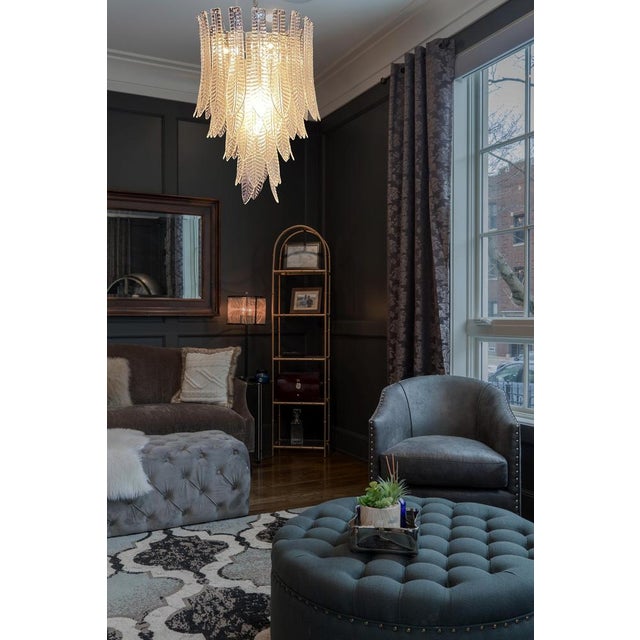 Glass Large Italian Murano Glass Chandeliers, 1990s, Set of 2 For Sale - Image 7 of 17