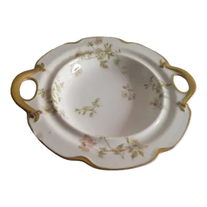 Antique Circa 1840 Theodore Haviland Limoges France Dual Handle Bowl.