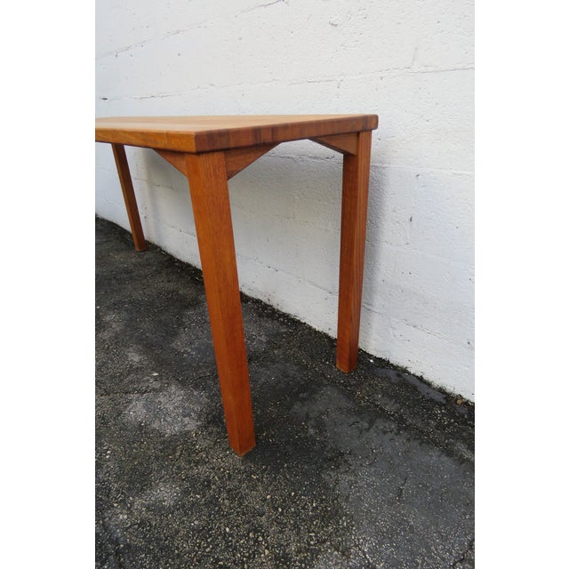 Mid Century Oak Long Narrow Library Tv Console Table 5710 For Sale In Miami - Image 6 of 12