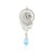 5.1ct Diamond Panther Pendant in 14k White Gold With 16.67ct Blue Topaz For Sale - Image 4 of 12