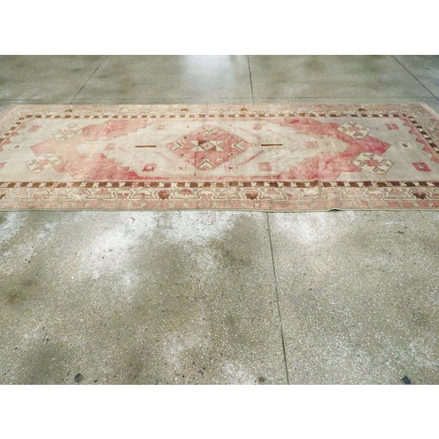 Textile Galerie Shabab Collection Mid-20th Century Turkish Anatolian Wide Gallery Runner For Sale - Image 7 of 10