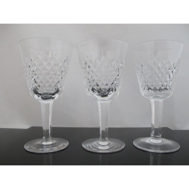 Lovely Waterford crystal claret wine glass set of 3 in Alana pattern. Each measures 5 7/8" x 3" at mouth All are in...