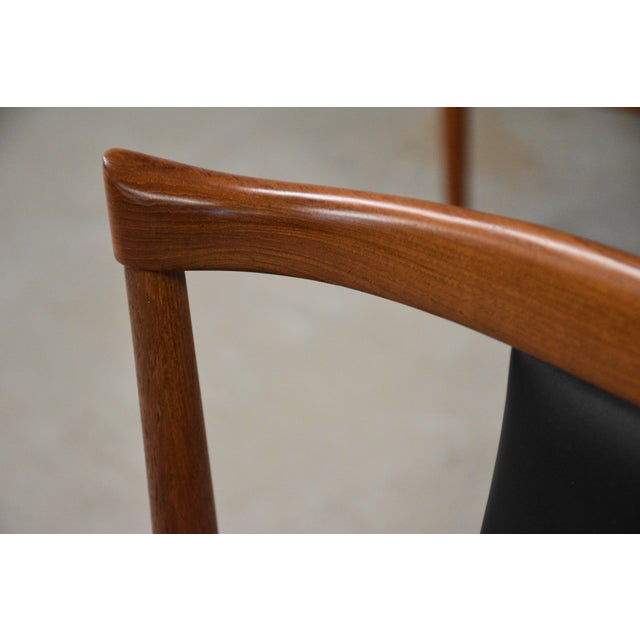 Danish Modern Teak Black Dining Chairs by Henning Sorensen - Set of 6 For Sale - Image 10 of 10